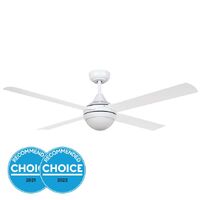 STRADBROKE 52in (1320mm) DC ABS 4 Blade Fan with 2xE27 Light with Remote