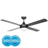 STRADBROKE 52in (1320mm) DC ABS 4 Blade Fan with 2xE27 Light with Remote
