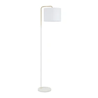 ARRIBA 1lt 1640mm Adjustable Rod Drum Shade Floor Lamp