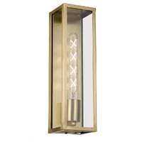 ARZANO 1lt 350mm Clear Glass IP43 Exterior Wall Light
