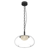 BOWER 10w 350mm Alabaster & Glass LED Chain Pendant Chain