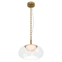 BOWER 10w 350mm Alabaster & Glass LED Chain Pendant Chain