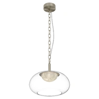 BOWER 10w 350mm Alabaster & Glass LED Chain Pendant Chain