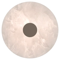 BOWER 15w 200mm Alabaster Round LED Wall Light