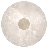 BOWER 15w 200mm Alabaster Round LED Wall Light