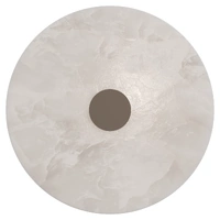 BOWER 15w 250mm Alabaster Round LED Wall Light