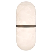 BOWER 6w 300mm Alabaster Oval LED Wall Light