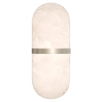 BOWER 6w 300mm Alabaster Oval LED Wall Light