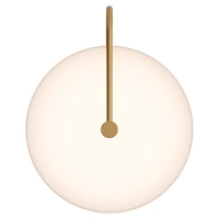 BOWER 5w 250mm Alabaster Round with Metal Arch LED Wall Light