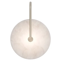 BOWER 5w 200mm Alabaster Round with Metal Arch LED Wall Light