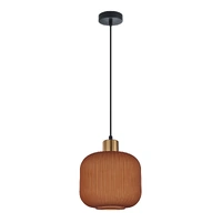 GOMITAS 1lt 200mm Translucent Ribbed Glass Pendant