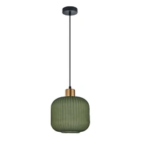 GOMITAS 1lt 200mm Translucent Ribbed Glass Pendant