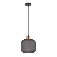 GOMITAS 1lt 200mm Translucent Ribbed Glass Pendant