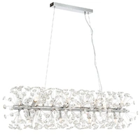 LERIDA 12lt Rectangular Crystal Chain Pendant