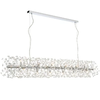 LERIDA 18lt Rectangular Crystal Chain Pendant