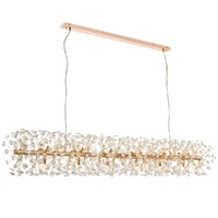LERIDA 18lt Rectangular Crystal Chain Pendant