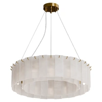 MIRAGE 12lt 600mm Alabaster Round Pendant