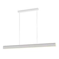 MUNIA 40w 1500mm Ribbed Gypsum Paintable Linear LED Pendant