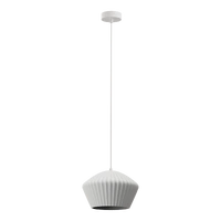 MUNIA 1lt 345mm Ribbed Gypsum Paintable Pendant