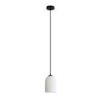 ARLEY 1lt Ribbed Opal Glass Flex Pendant