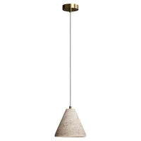 ORVILLE 1lt 200mm Natural Travertine Pendant