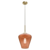RIBBON 1lt 280mm Ribbed Glass Pendant