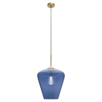 RIBBON 1lt 360mm Ribbed Glass Pendant