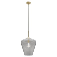RIBBON 1lt 360mm Ribbed Glass Pendant