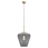 RIBBON 1lt 360mm Ribbed Glass Pendant