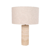 SAGITTA 1lt 480mm Travertine Oblong Table Lamp