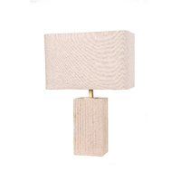 SAGITTA 1lt 465mm Travertine Rectangle Table Lamp