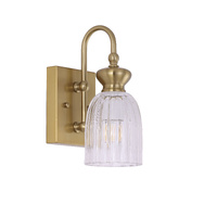 SINO 1lt Ribbed Glass Wall Light